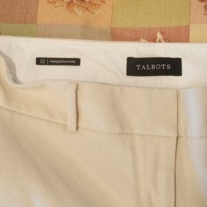 Talbots Cream Hampshire Ankle pants